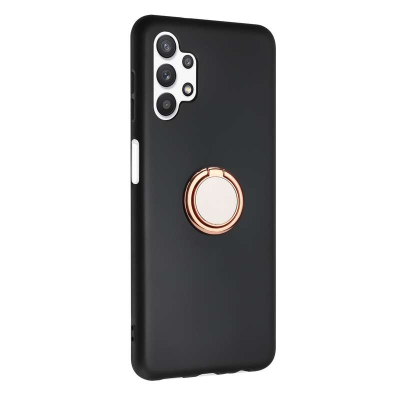 For Samsung Galaxy A32 5G Matte Ring Holder TPU Phone Case(Rose Gold)