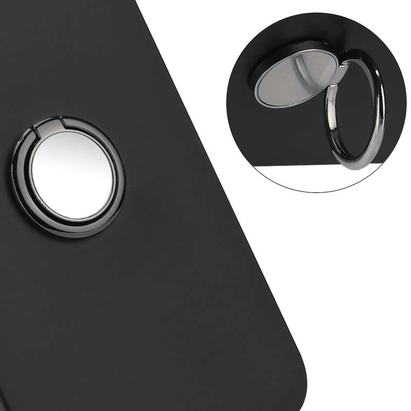 For Redmi Note 11 / Note 11S / Note 12S Matte Ring Holder TPU Phone Case(Rose Gold)