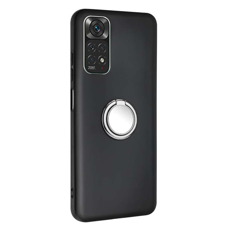 For Redmi Note 11 / Note 11S / Note 12S Matte Ring Holder TPU Phone Case(Rose Gold)