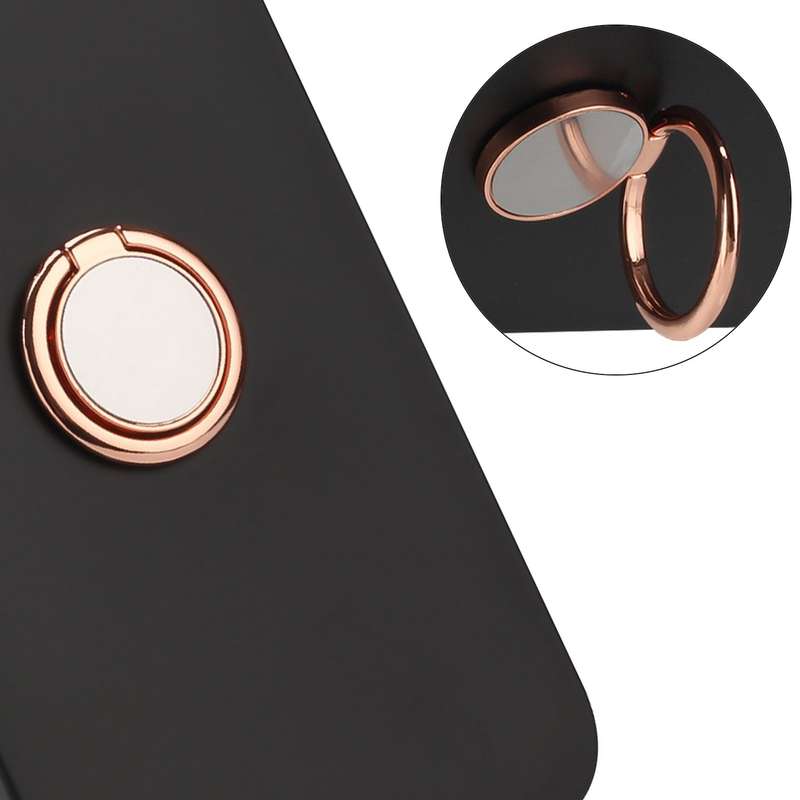 For Redmi Note 13 4G Matte Ring Holder TPU Phone Case(Rose Gold)