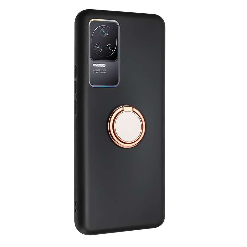 For Xiaomi 12T Matte Ring Holder TPU Phone Case(Rose Gold)