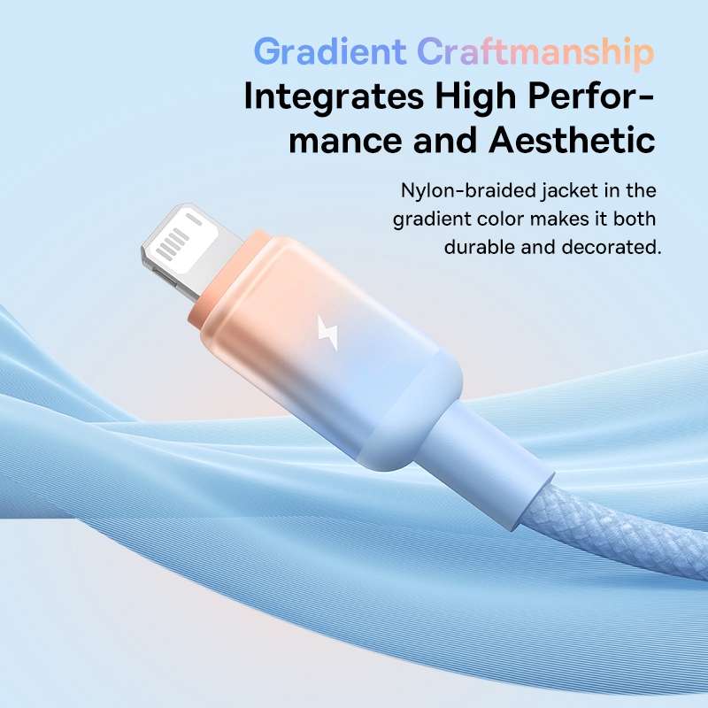 Baseus Discolor Series 2.4A USB to 8 Pin Fast Charging Cable, Cable Length:2m(Yellow)