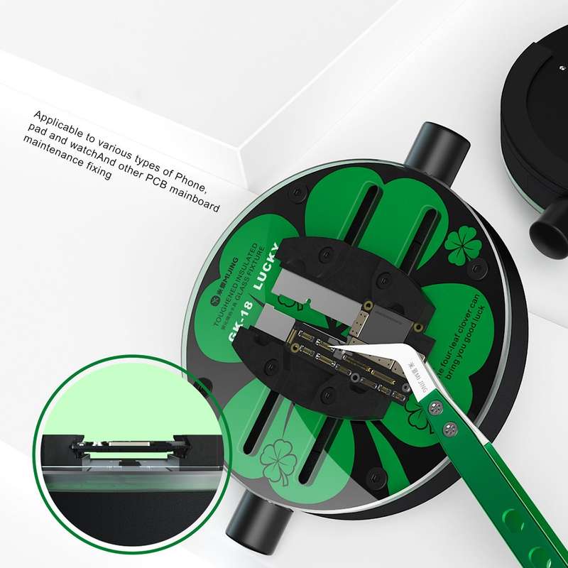 Mijing GK18 Orbicular Universal Toughened Insulated Glass Motherboard Repair Fixture