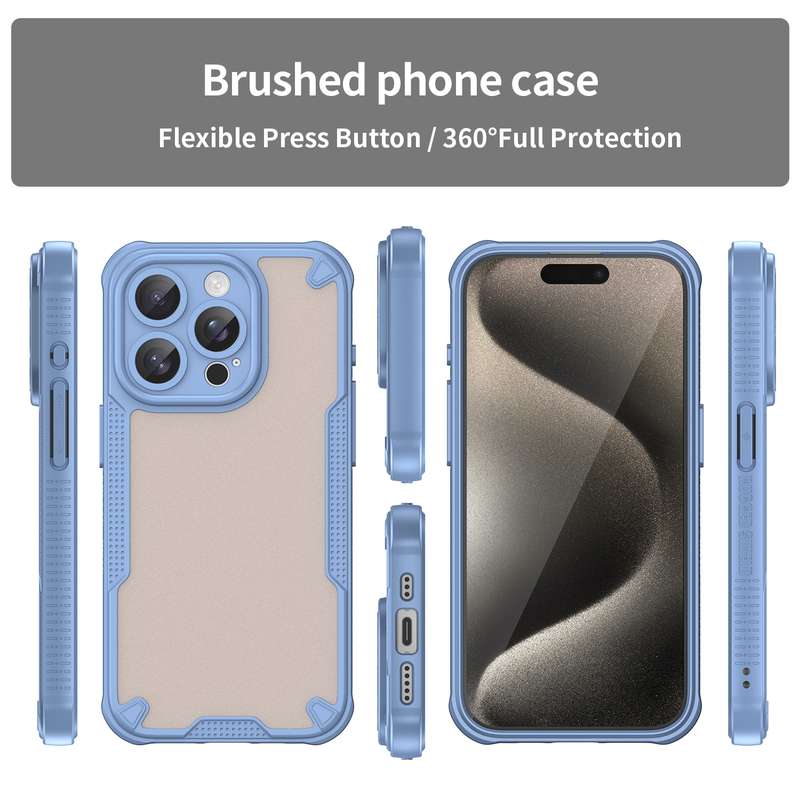 For iPhone 14 Pro Armor Glaze PC Hybrid TPU Phone Case(Pink)