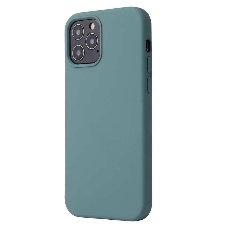 For iPhone 12 / 12 Pro Solid Color Liquid Silicone Shockproof Protective Case(Sand Pink)