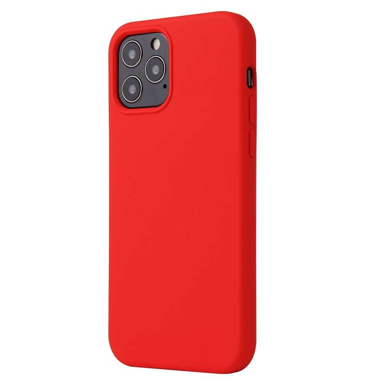 For iPhone 12 / 12 Pro Solid Color Liquid Silicone Shockproof Protective Case(Sand Pink)