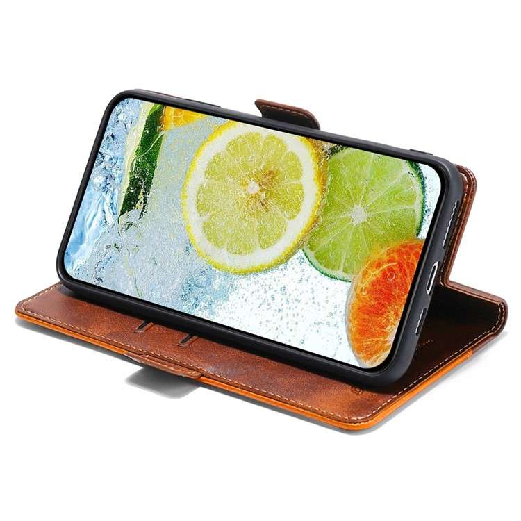 For iPhone 16 Pro Contrast Color Side Buckle Leather Phone Case(Black + Grey)