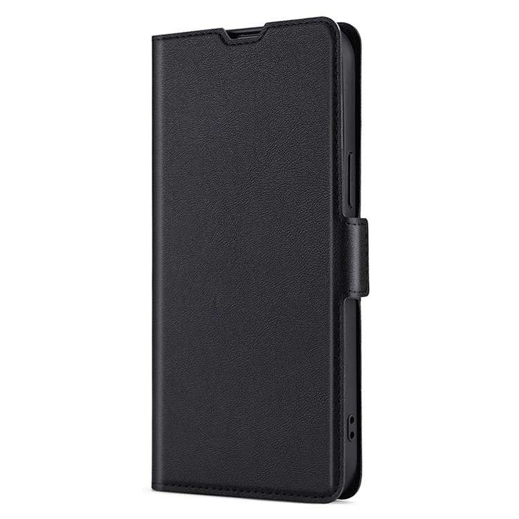 For iPhone 16 Ultra-thin Voltage Side Buckle Horizontal Flip Leather Phone Case(Black)