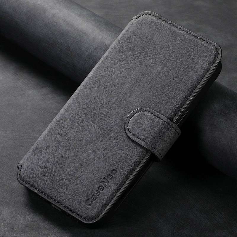 For Redmi Note 12 Pro+ 5G CaseNeo MagSafe RFID Anti-theft Retro Leather Phone Case(Black)