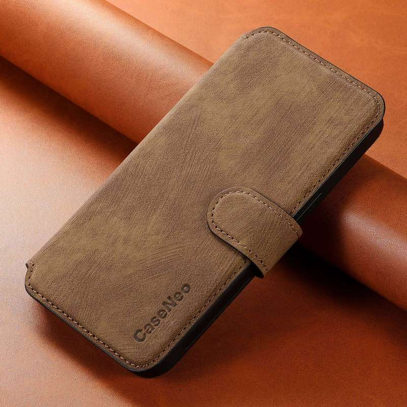 For Redmi Turbo 3 5G CaseNeo MagSafe RFID Anti-theft Retro Leather Phone Case(Black)