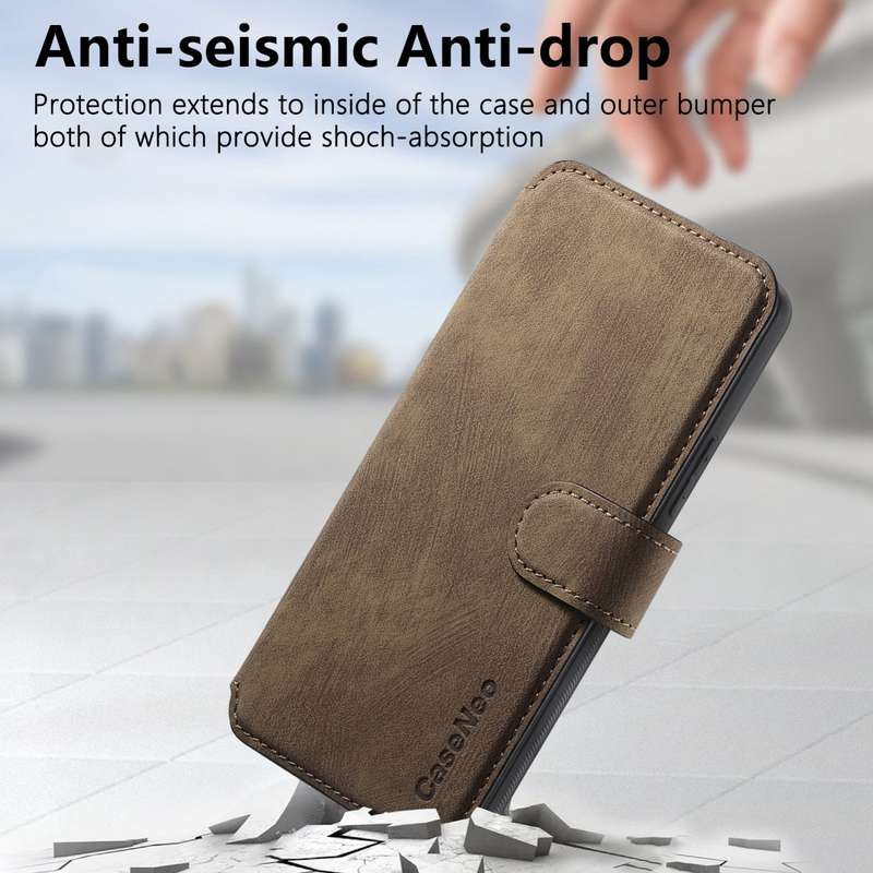 For Redmi Turbo 3 5G CaseNeo MagSafe RFID Anti-theft Retro Leather Phone Case(Black)