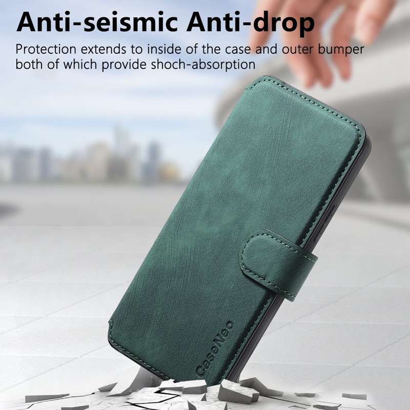 For Redmi Turbo 3 5G CaseNeo MagSafe RFID Anti-theft Retro Leather Phone Case(Black)