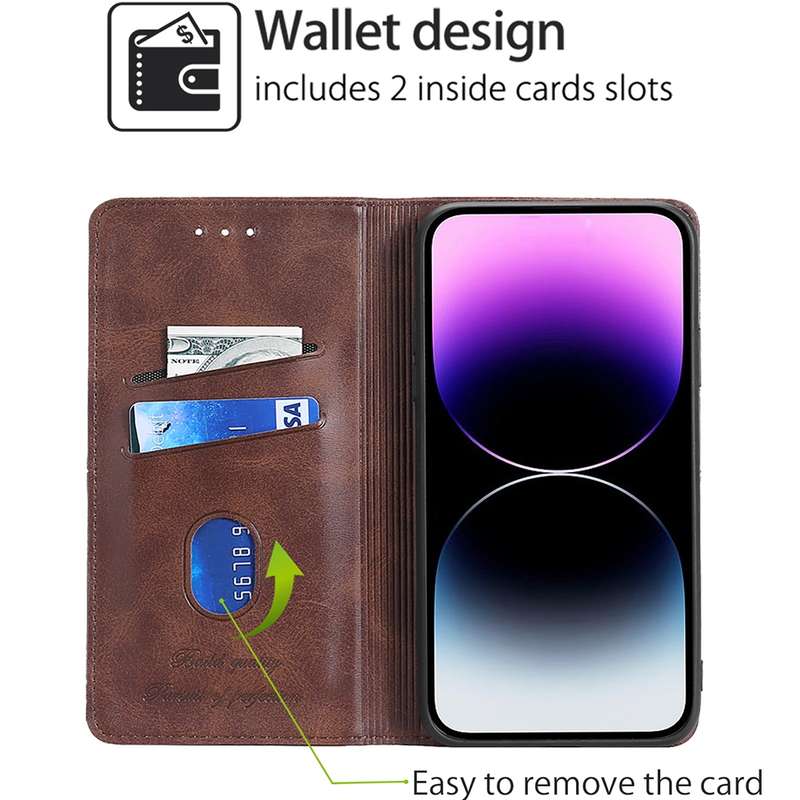For iPhone 16 Pro Max Cow Texture Magnetic Leather Phone Case(Black)