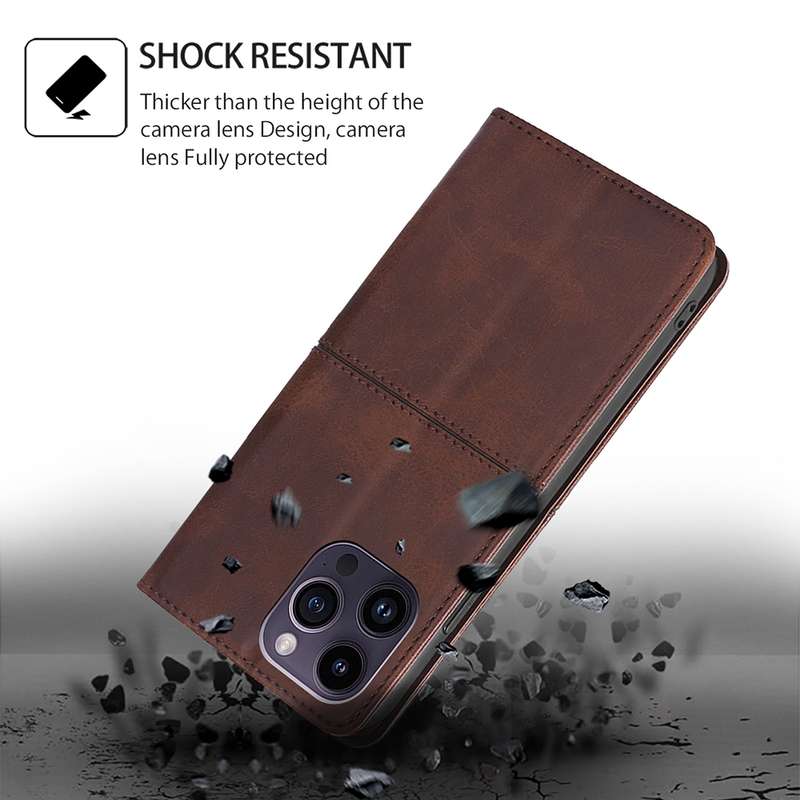 For iPhone 16 Pro Max Cow Texture Magnetic Leather Phone Case(Black)