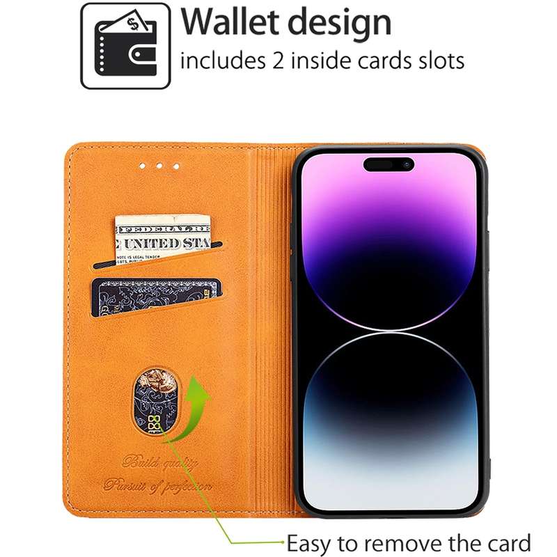 For iPhone 16 Pro Max Cow Texture Magnetic Leather Phone Case(Black)