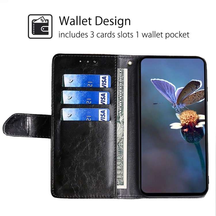 For iPhone 16 Geometric Stitching Leather Phone Case(Black)