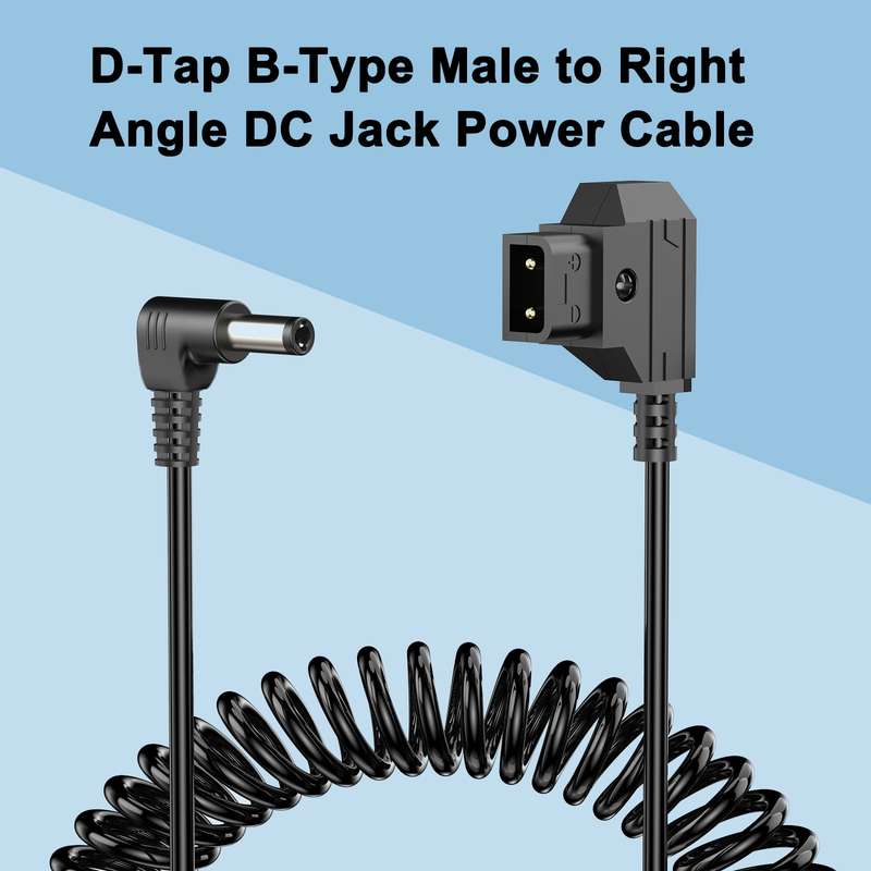1.5m D-Tap B-Type Male to DC Adapter Monitor Cable(Black)