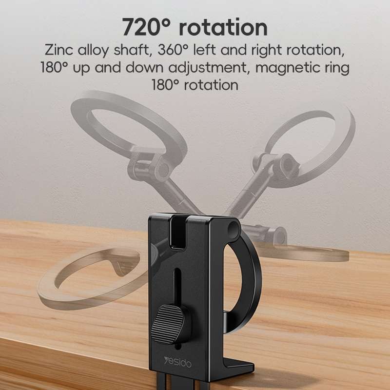 Yesido C298 Clip MagSafe Magnetic Mobile Phone Holder(Black)