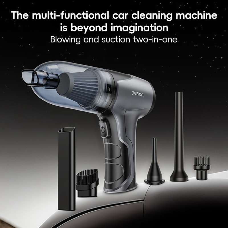 Yesido VC08 Brushless Motor Car Blowing and Suction Dual-Purpose Vacuum Cleaner(Black)