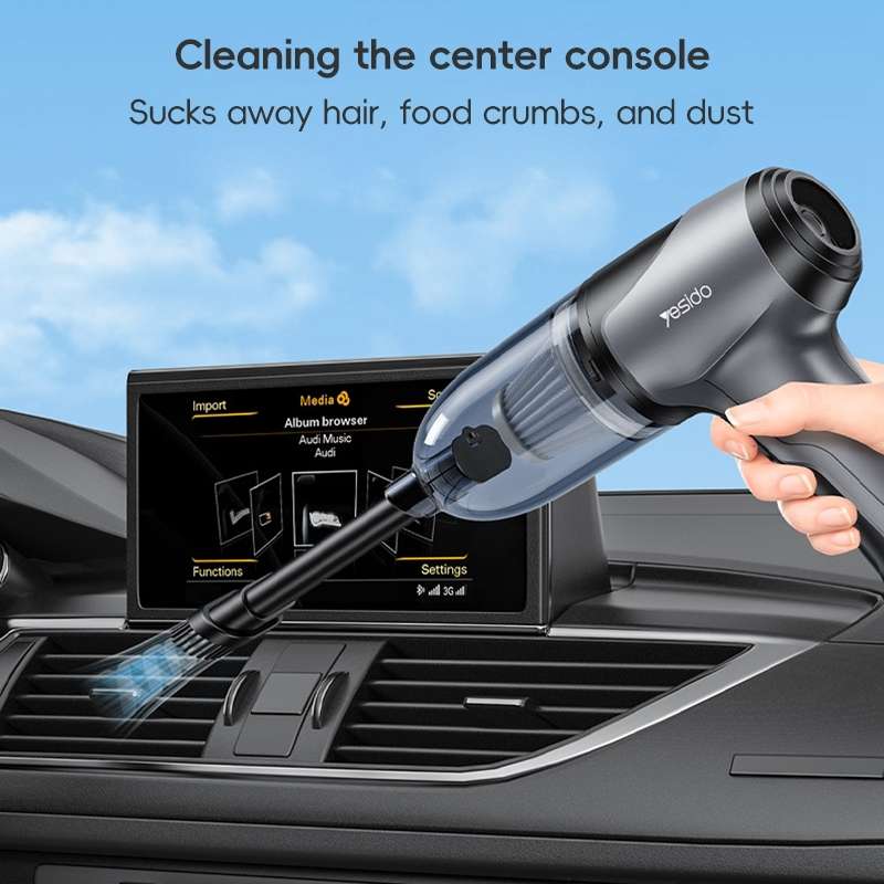 Yesido VC08 Brushless Motor Car Blowing and Suction Dual-Purpose Vacuum Cleaner(Black)