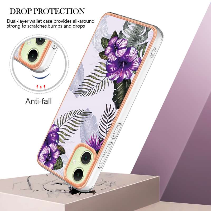 For Samsung Galaxy A06 4G Electroplating IMD TPU Phone Case(Pink Scales)