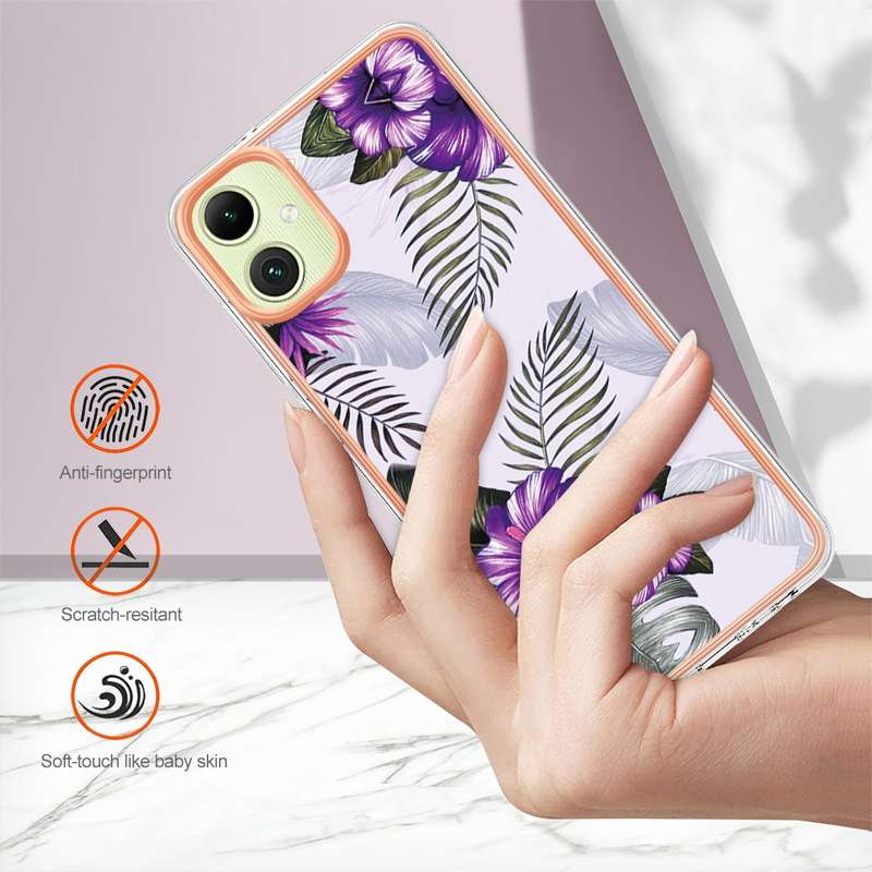 For Samsung Galaxy A06 4G Electroplating IMD TPU Phone Case(Pink Scales)