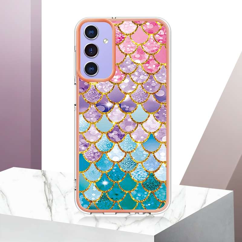 For Samsung Galaxy A16 5G Electroplating IMD TPU Phone Case(Pink Scales)