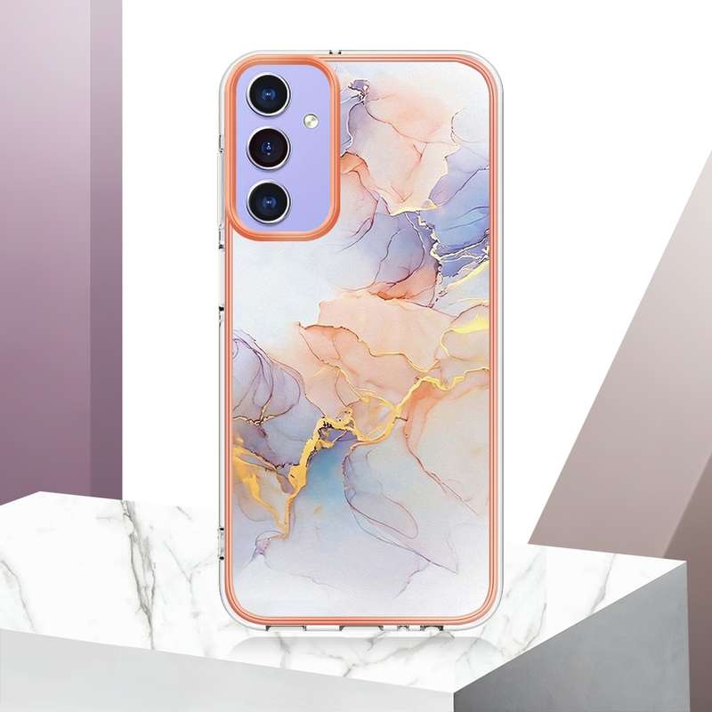 For Samsung Galaxy A16 5G Electroplating IMD TPU Phone Case(Pink Scales)