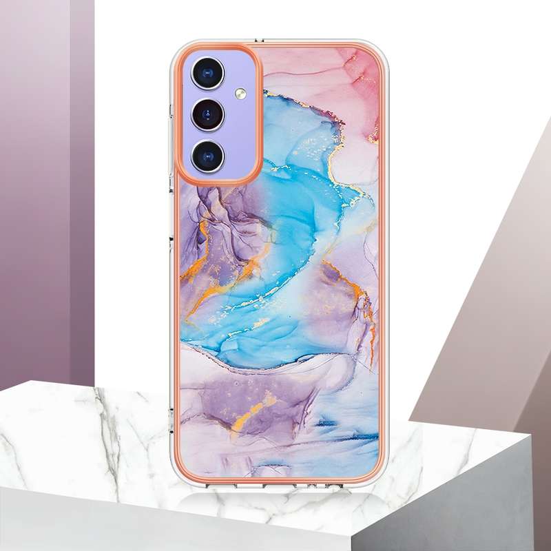 For Samsung Galaxy A16 5G Electroplating IMD TPU Phone Case(Pink Scales)