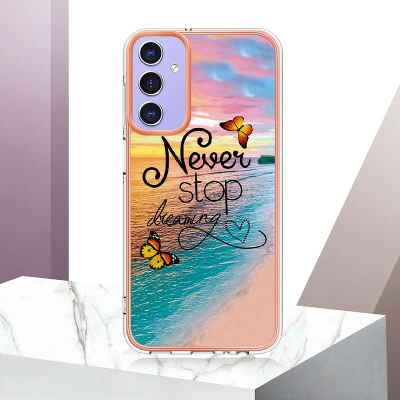 For Samsung Galaxy A16 5G Electroplating IMD TPU Phone Case(Pink Scales)