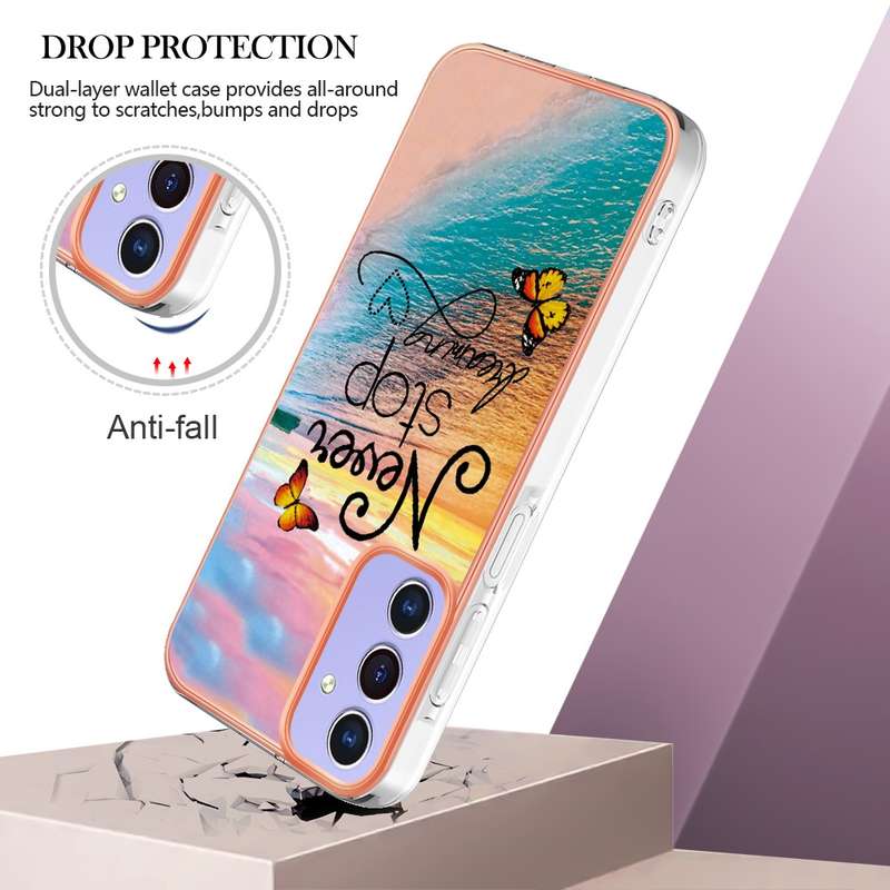 For Samsung Galaxy A16 5G Electroplating IMD TPU Phone Case(Pink Scales)