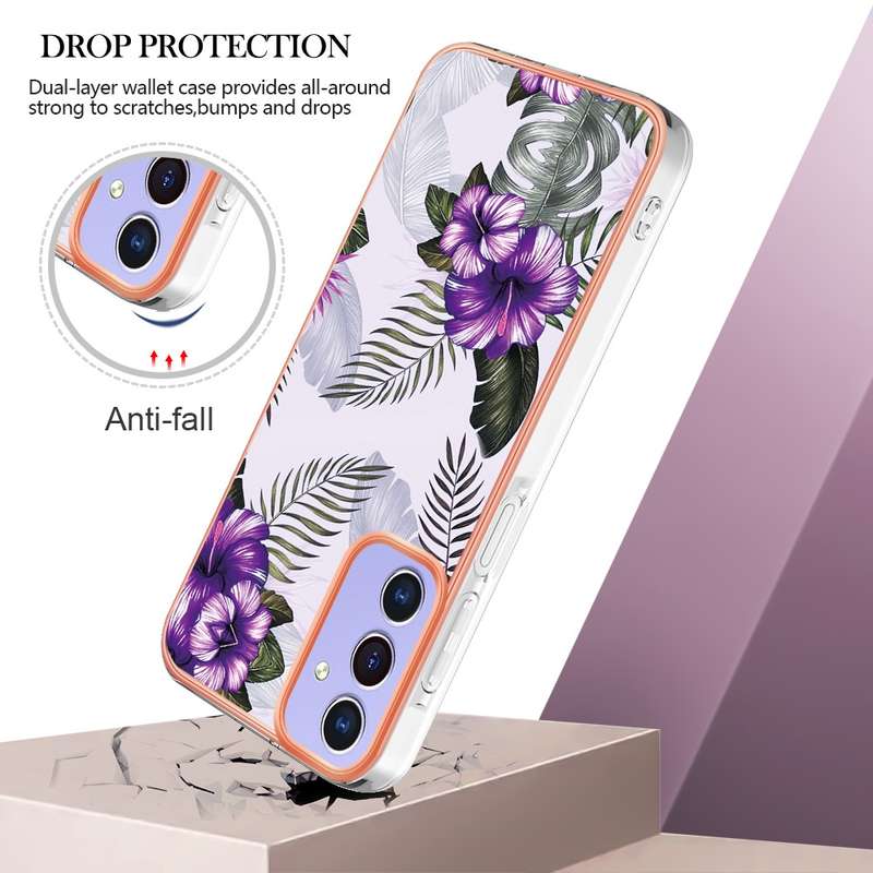 For Samsung Galaxy A16 5G Electroplating IMD TPU Phone Case(Pink Scales)