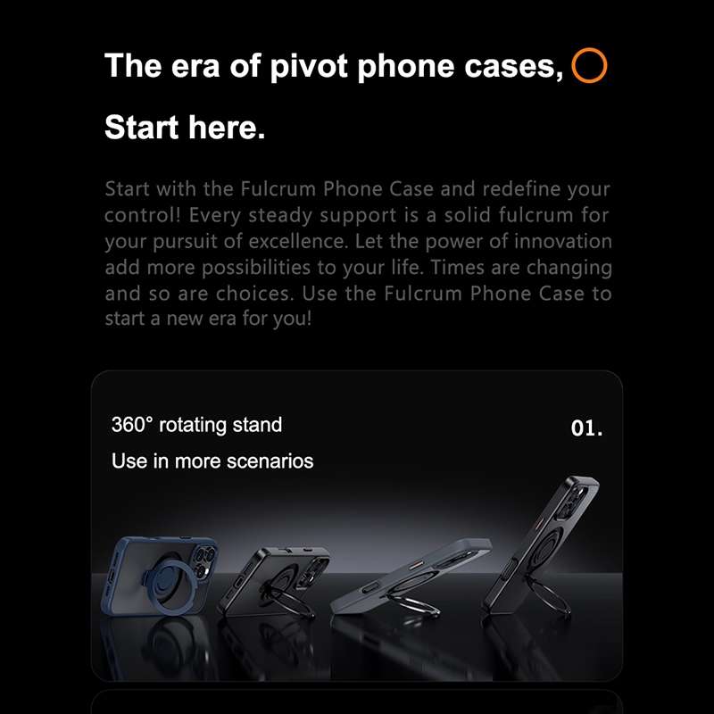 For iPhone 13 Pro Max Frosted MagSafe Magnetic Rotating Ring Holder Phone Case(Black)