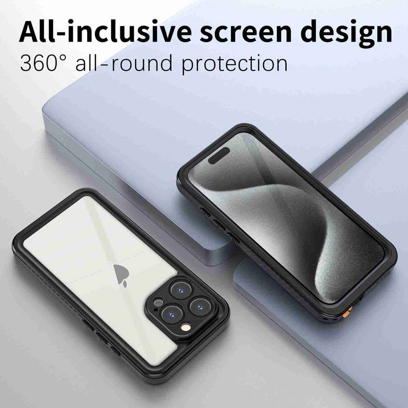 For iPhone 16 Pro Max RedPepper IP68 Waterproof Triple-proof Phone Case(Black)