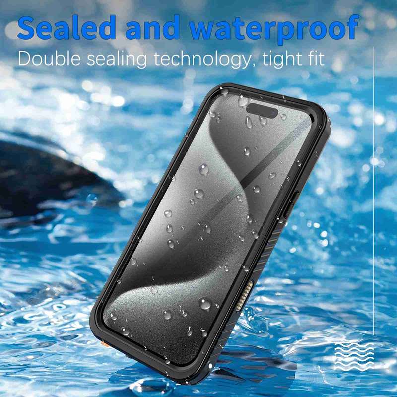 For iPhone 16 Pro Max RedPepper IP68 Waterproof Triple-proof Phone Case(Black)