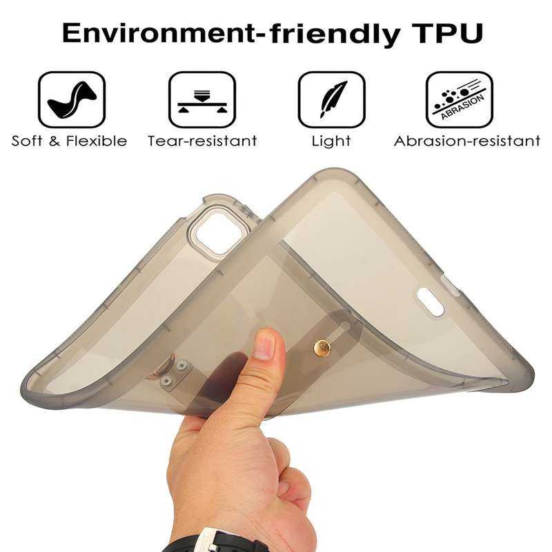 For iPad Pro 12.9 2022 / 2021 / 2020 Wristband Holder PC Hybrid TPU Soft Tablet Case(Pink)