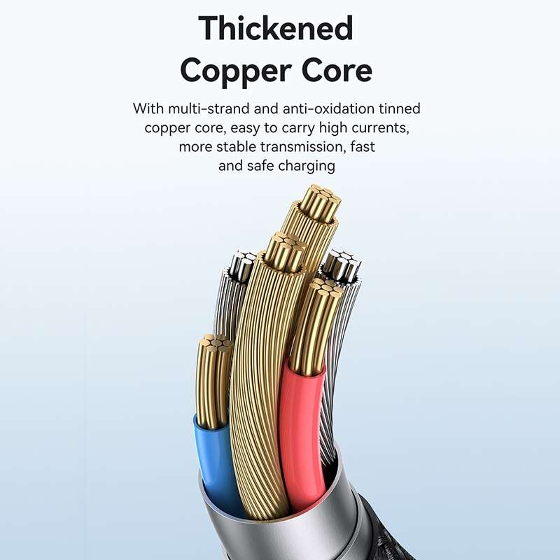 USAMS SJ738 240W 6 in 1 Aluminum Alloy Fast Data Charging Cable, Length: 2m(Gun Color)