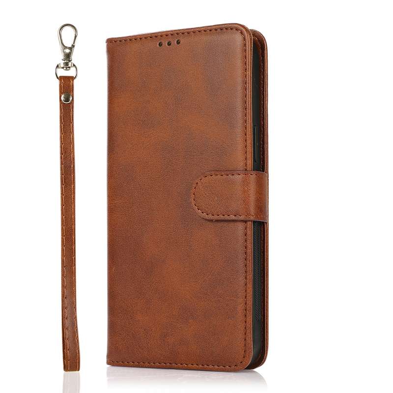 For iPhone 16 Calf Texture 2 in 1 Detachable Magnetic Back Cover Leather Case(Black)