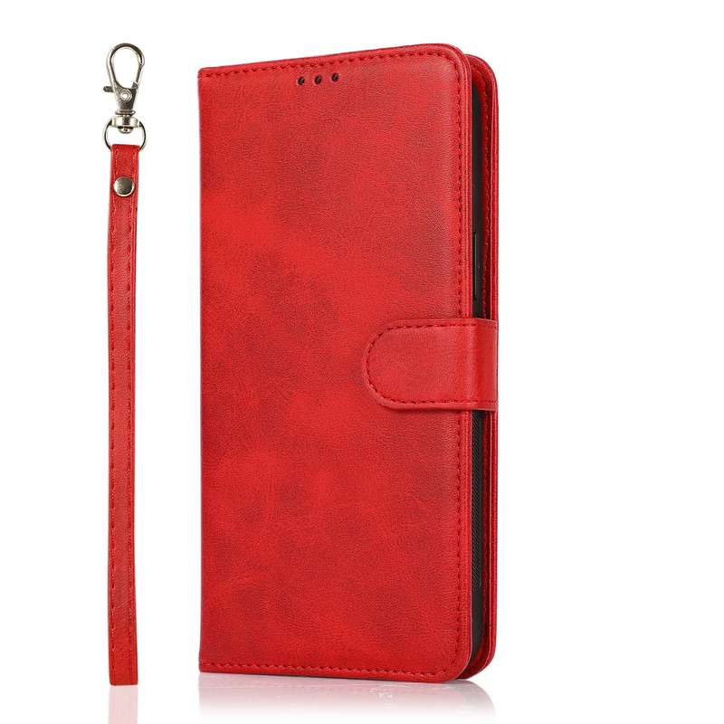 For iPhone 16 Calf Texture 2 in 1 Detachable Magnetic Back Cover Leather Case(Black)