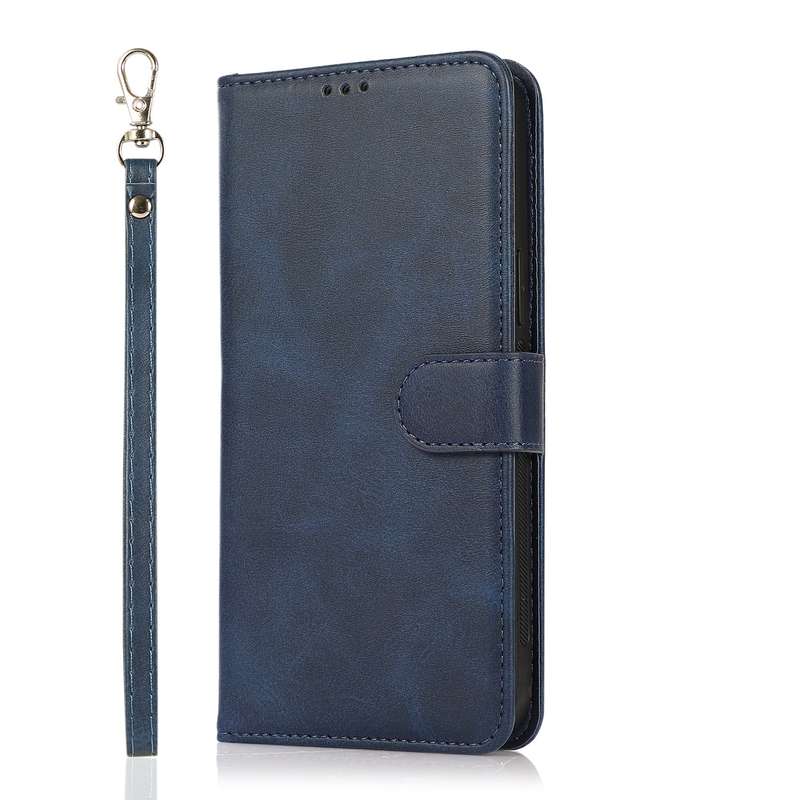 For iPhone 16 Calf Texture 2 in 1 Detachable Magnetic Back Cover Leather Case(Black)