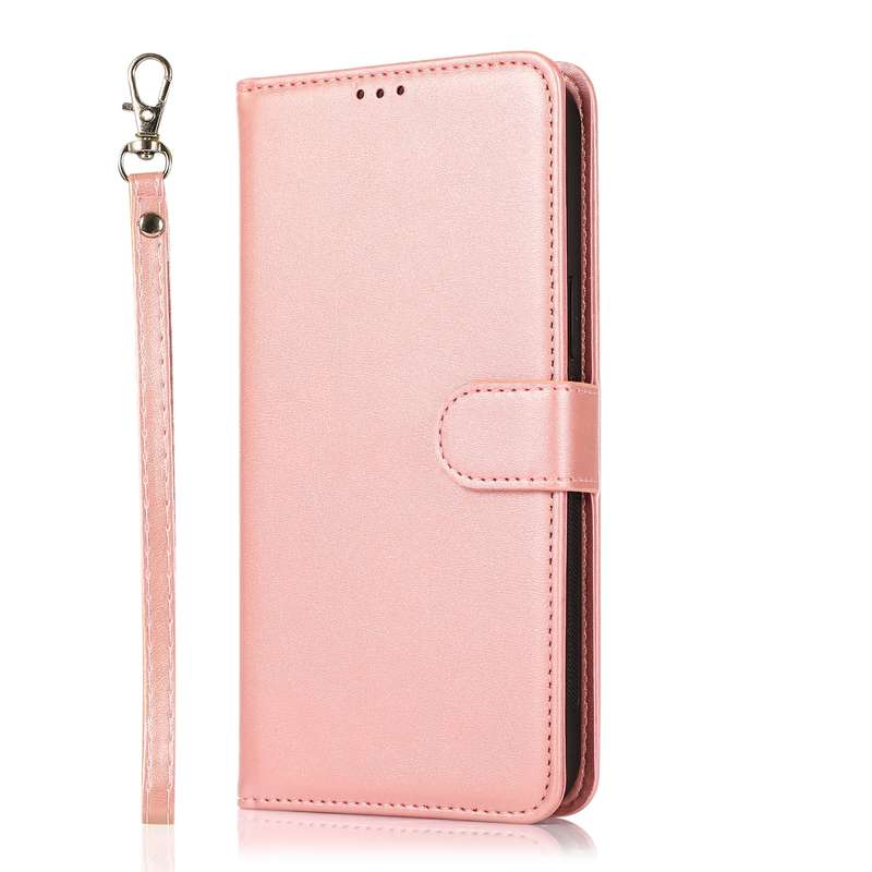 For iPhone 16 Calf Texture 2 in 1 Detachable Magnetic Back Cover Leather Case(Black)