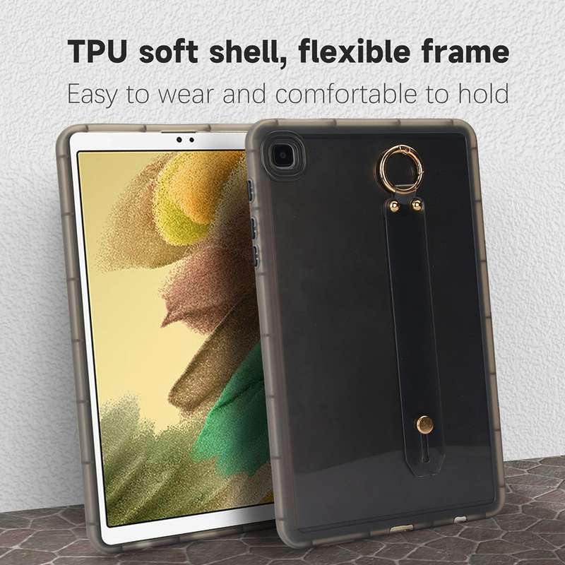For Samsung Galaxy Tab A 8.0 2019 T290 Wristband Holder PC Hybrid TPU Soft Tablet Case(Pink)