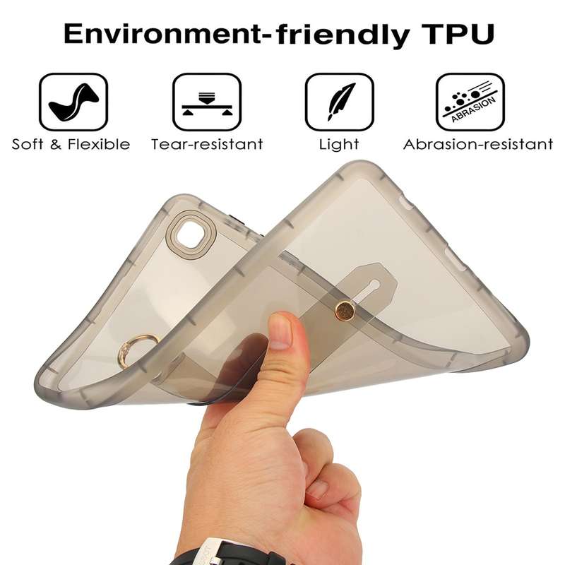 For Samsung Galaxy Tab A 8.0 2019 T290 Wristband Holder PC Hybrid TPU Soft Tablet Case(Pink)