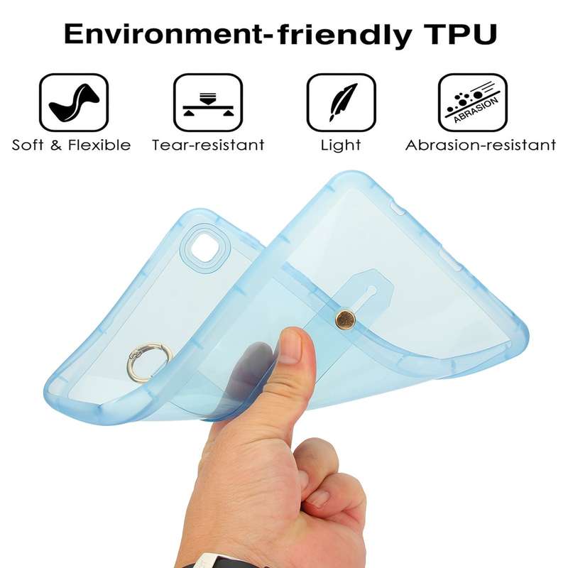 For Samsung Galaxy Tab A 8.0 2019 T290 Wristband Holder PC Hybrid TPU Soft Tablet Case(Pink)