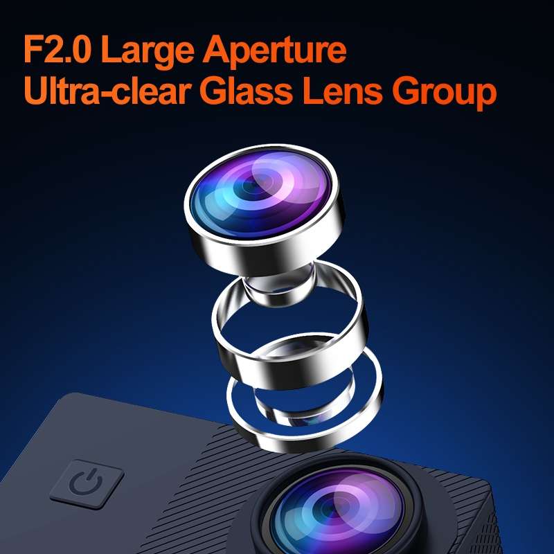 I5-359 2.0 inch IPS HD Screen Wide Angle Action Camera(Black)