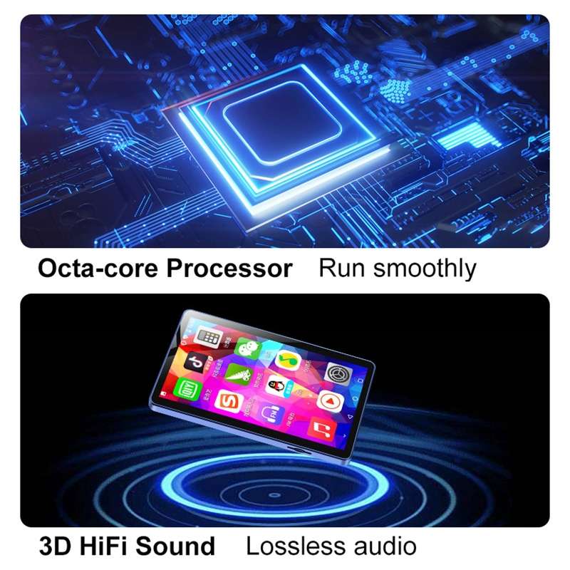 UNIWA MP009 4.0 inch IPS Screen Android 8.1 AI Smart Music Player Mini Tablet PC 2GB+16GB(Black)
