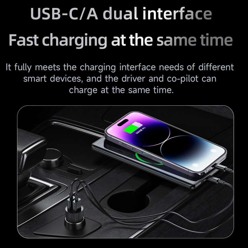 TOTU CC-1 36W Dual USB Ports Fast Charging Car Charger(Black)