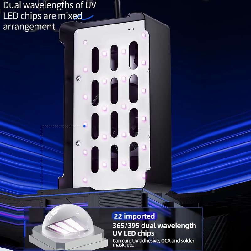 Qianli UVC17 7 inch Integrated UV Curing Lamp with Timing Function, Plug:UK Plug