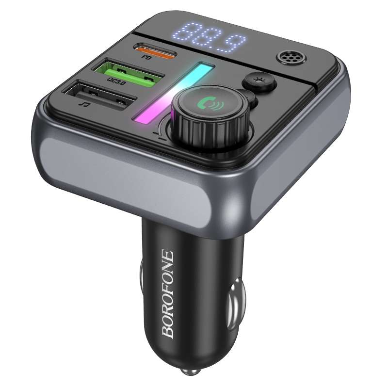 Borofone BC50 Ascenso PD20W & QC3.0 Car Bluetooth FM Transmitter(Black)