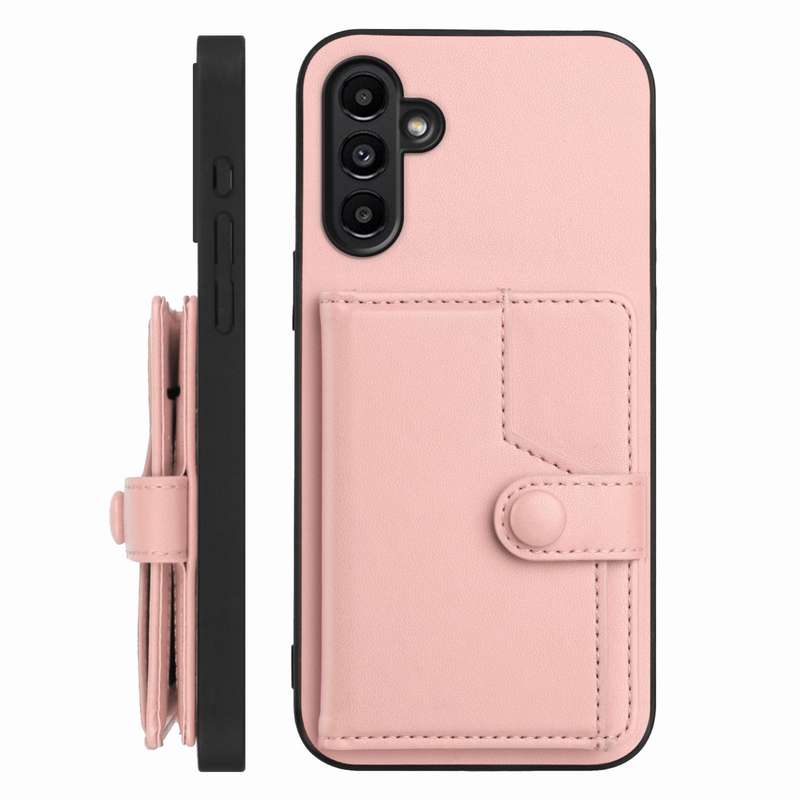 For Samsung Galaxy A13 5G / A04s Button Card Bag RFID Anti-theft Phone Case